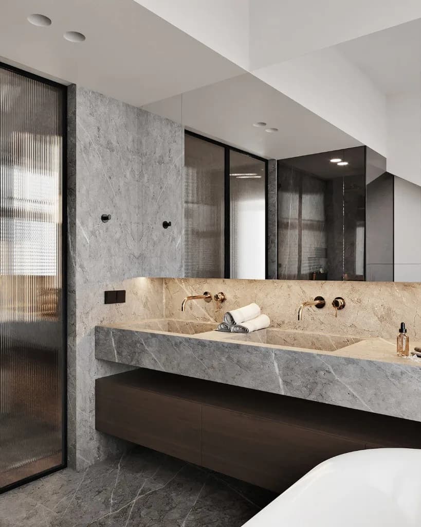 Modern bathroom with tile and moisture-resistant finishes in Toronto