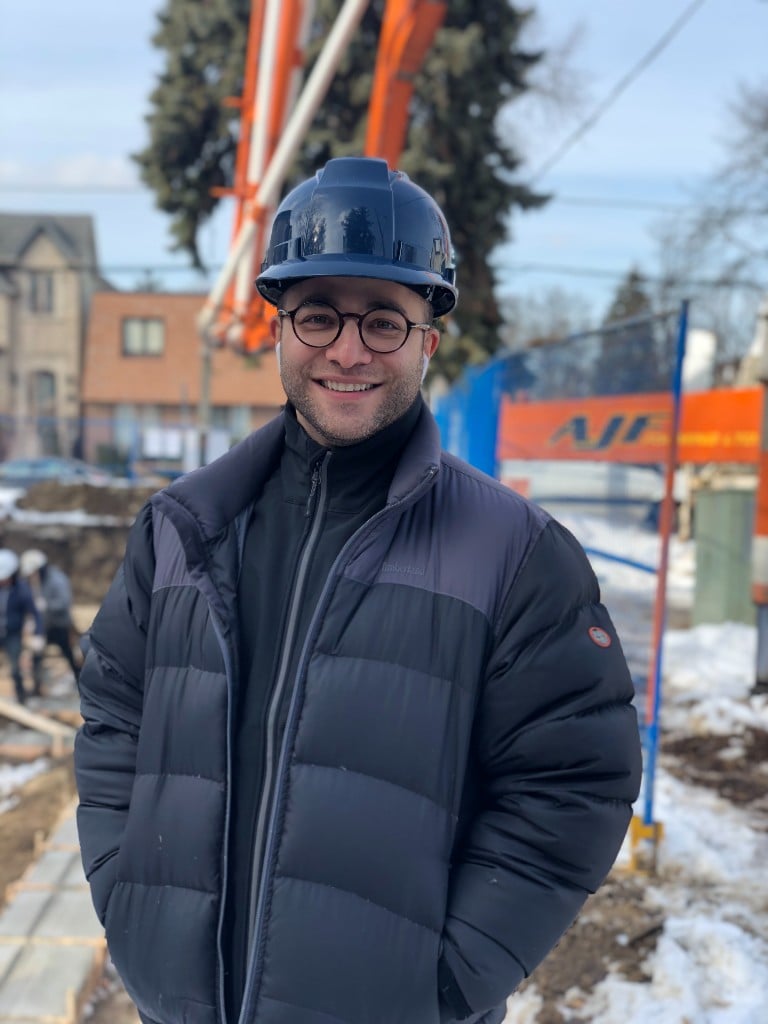 Maserat project manager on a custom home construction site in Toronto